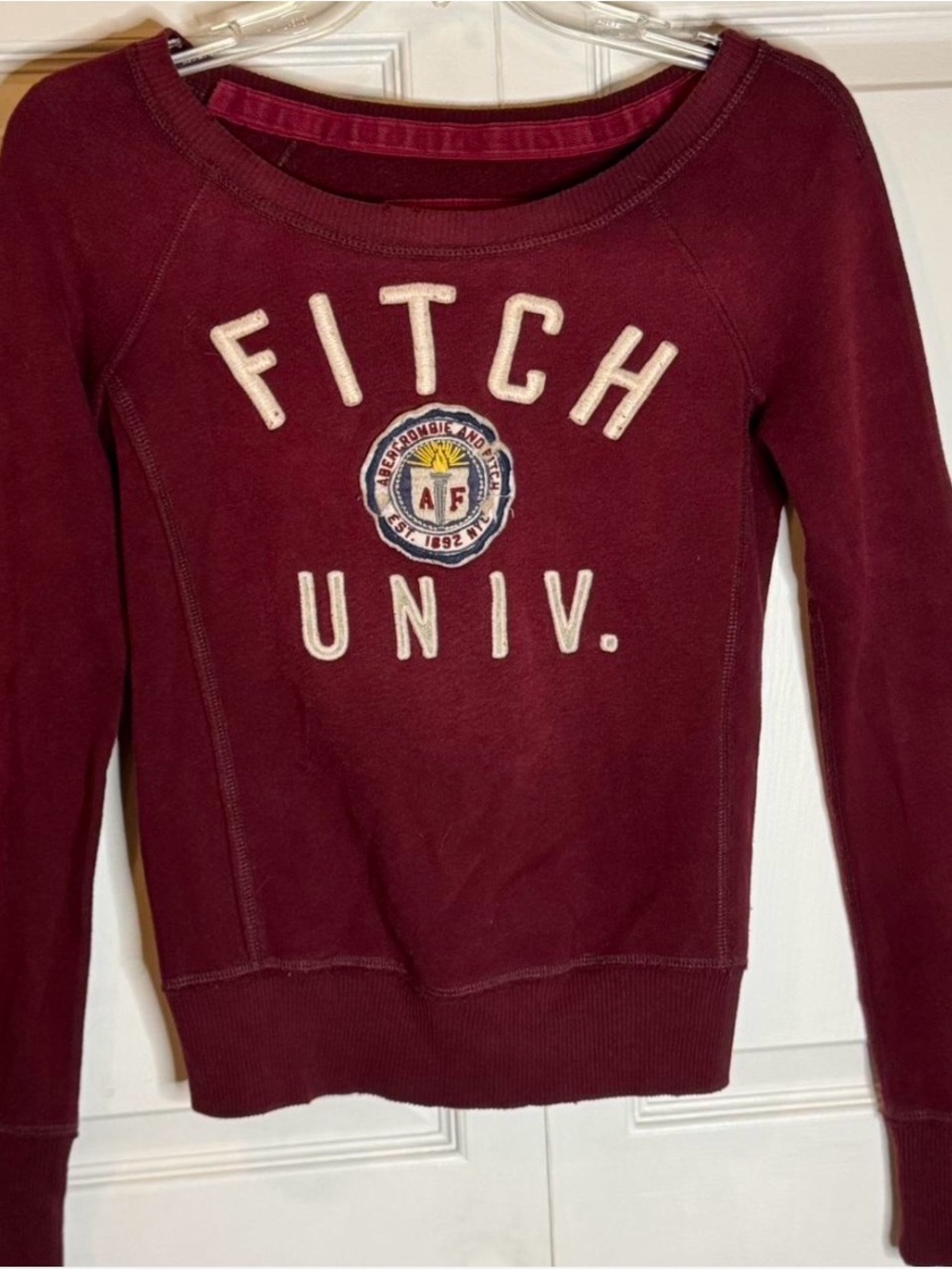 Abercrombie & Fitch Maroon Pullover with Crest